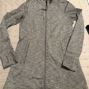 Athleta Dark Heather Gray Zip-Up Tunic